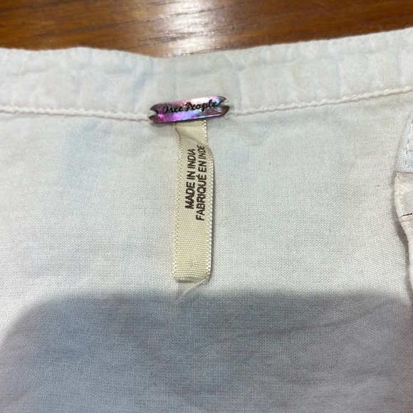 Free People pale pink boho top size Large - Picture 2 of 7